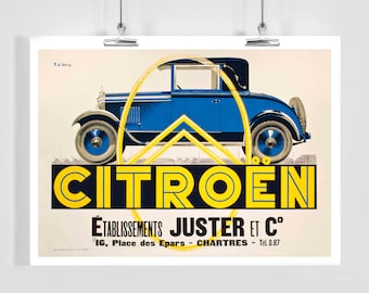 Vintage Car Racing Motor Auto France Vintage Poster - Framed / Unframed