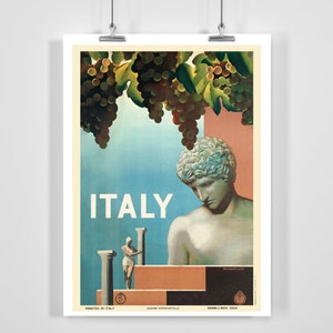 Italy Vintage Travel Poster - Framed / Unframed