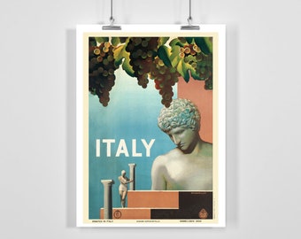 Italy Vintage Travel Poster - Framed / Unframed