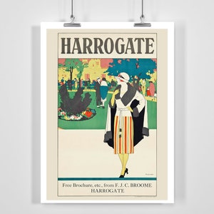 Harrogate North Yorkshire England Vintage Travel Poster - Framed / Unframed