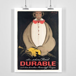 Retro Fashion Durable Das Schone Hemd Cartel publicitario vintage - Enmarcado / Sin marco