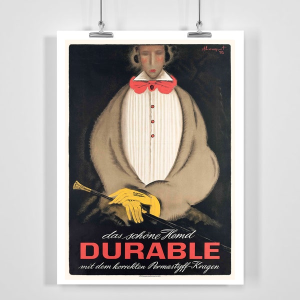 Retro Fashion Durable Das Schone Hemd Vintage Advertising Poster - Framed / Unframed