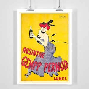 Absinth Gempp Pernod Vintage Werbeposter von Leonetto Cappiello - Gerahmt / Ungerahmt