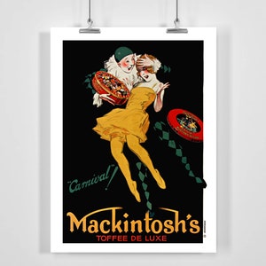 Mackintosh's Toffee De Luxe Vintage Werbeplakat von Jean d'Ylen - Gerahmt / Ungerahmt