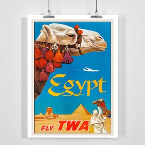 Póster de viaje vintage de Egipto (con o sin marco)