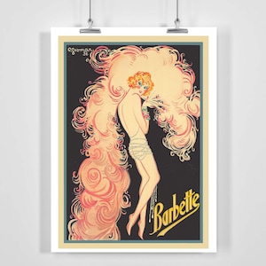 Barbette at Folies Bergere France Vintage Cabaret Poster by Charles Gesmar - Framed / Unframed