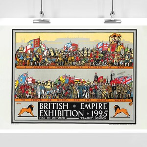 British Empire Ausstellung 1925 Vereinigtes Königreich Vintage Werbeplakat - Gerahmt / Ungerahmt