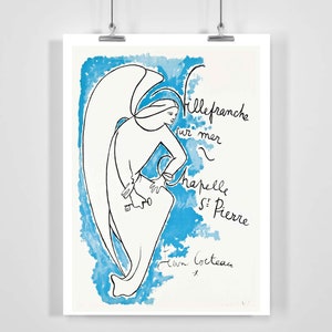 Villefranche sur Mer Kapelle St. Pierre Vintage Reiseplakat von Jean Cocteau - Gerahmt / Ungerahmt
