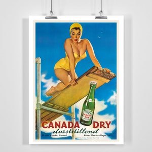 Canada Dry Ginger Ale Vintage Werbeposter - gerahmt / ungerahmt