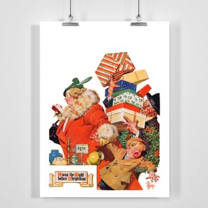 Couverture rétro du magazine Noël de Noël - C’était le juste avant le vintage de Noël Affiche publicitaire - encadrée / non encadrée