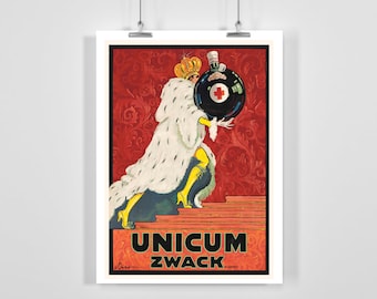 Unikat Zwack Likör Vintage Essen und Trinken Poster - Gerahmt / Ungerahmt