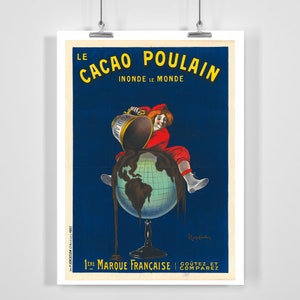 Cacao Poulain Werbeposter von Leonetto Cappiello - Gerahmt / Ungerahmt