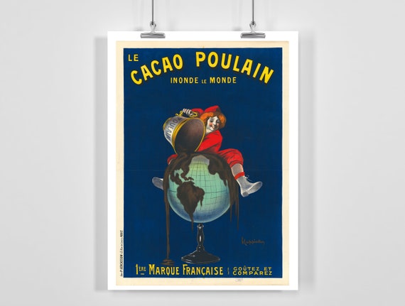 Cacao Poulain Advertising Poster by Leonetto Cappiello - Framed