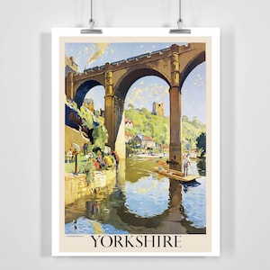Knaresborough North Yorkshire England Vintage Travel Poster - Framed / Unframed