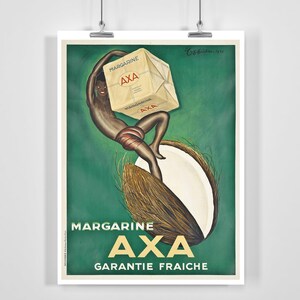 AXA Margarine by Leonetto Cappiello 1931 Vintage Advertising Poster - Enmarcado / Sin enmarcar