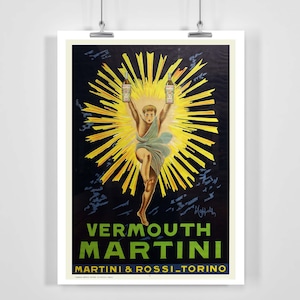 Wermut Martini Rossi Torino Vintage Werbeplakat - Gerahmt/Ungerahmt