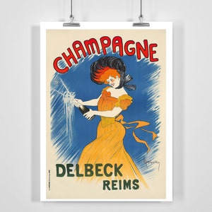Champagne Delbeck Reims Vintage Drink Poster by Leonetto Cappiello - Framed / Unframed
