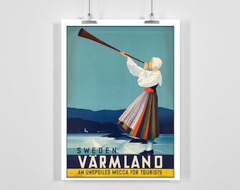 レトロなスウェーデンのポスター - スウェーデンのヴィンテージ