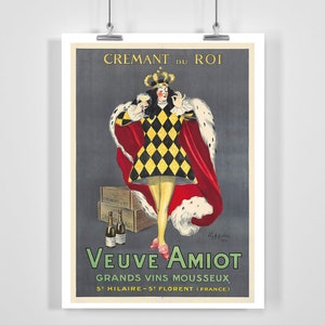 Veuve Amiot Grands Vins Mousseux Vintage Werbeplakat von Leonetto Cappiello - Gerahmt / Ungerahmt