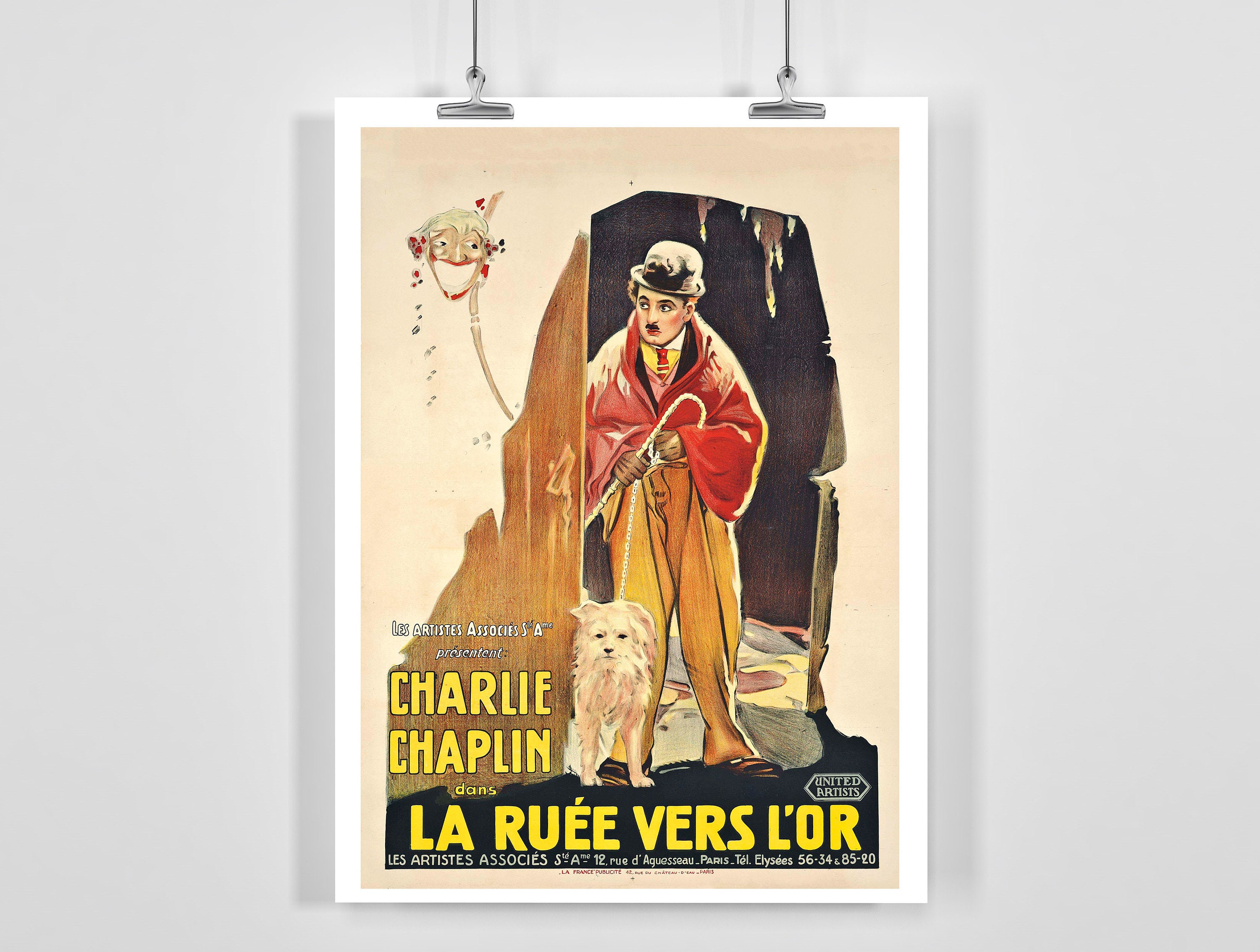 Charlie Chaplin La Ruée Vers L'or the Gold Rush 1925 Vintage Movie Poster -  Framed / Unframed - Etsy, image size:3000x2267