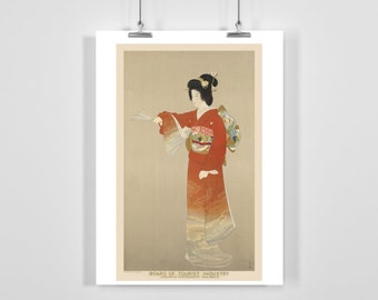Japan Goverment RailWays Vintage Travel Poster - Framed / Unframed