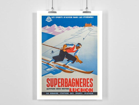 Carte Postale Ancienne Skieuse Superbagnères Pyrénées - Février 1930, Noir Et Blanc