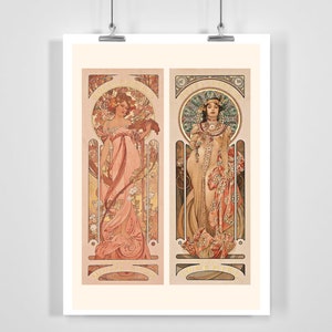 Champagne Drink Kitchen Cartel publicitario vintage Alphonse Mucha - Enmarcado / Sin marco