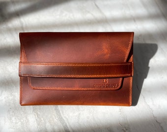 Funda de cuero cosida a mano para Kindle Paperwhite, cubierta marrón italiana.