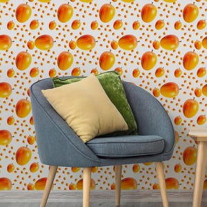 Peel and Stick Fruit Wallpaper - Removable Berry Wall Mural, Colorful DIY Peel & Stick Wall Art, Customizable Kitchen Dining Room Decor
