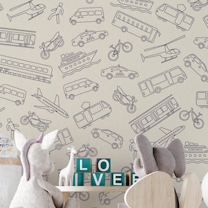 Kids Car Wallpaper, Boys Bedroom Wallpaper