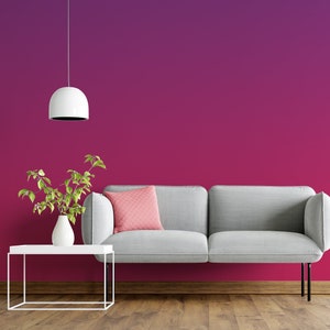 Peel-and-Stick-behang Paars-kersenverloop, cerise ombre-behang, Peel Stick-muursticker, zelfklevend slaapkamerbehang NWG013