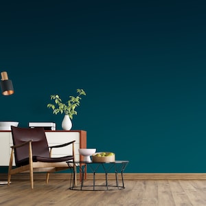 Peel-and-Stick-behang: blauwgroen kleurverloop, groenblauw ombre-behang, Peel n Stick-muursticker, zelfklevend slaapkamerbehang NWG037