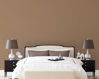 Peel and Stick Wallpaper Soft Brown Solid Color Home Decor | Etsy