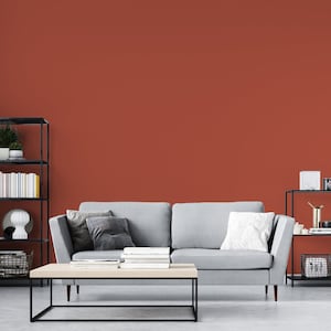 Peel And Stick Wallpaper Chestnut Red solid color, Home Decor Wallpaper, Peel and Stick Wall Sticker, Self-Adhesive Bedroom Wallpaper NWC57