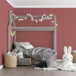 Peel And Stick Wallpaper Soft Red solid color, Wallpaper for Home Decor, Peel and Stick Wall Sticker, Self-Adhesive Bedroom Wallpaper NWC08