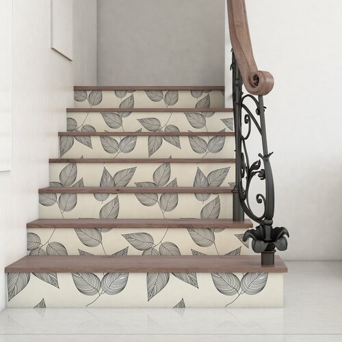 Stair Riser Removable Wallpaper With Leaves SET OF 12 Etsy