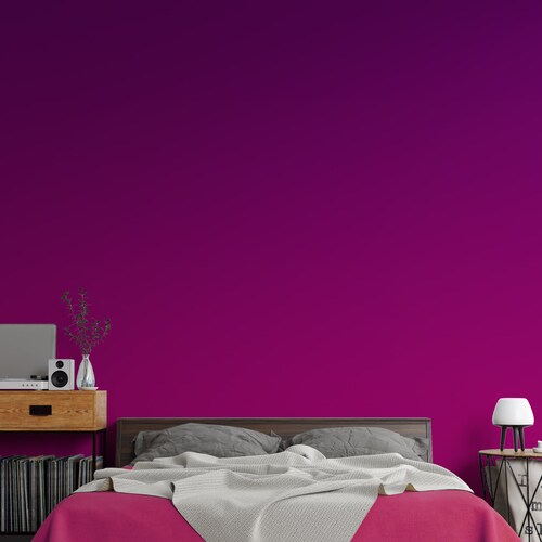 Peel and Stick Wallpaper Neon Purple Gradient Neon Purple Etsy