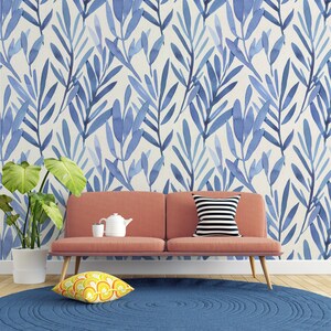 Peel And Stick Wallpaper with Leaves | Nature Self-Adhesive Wall Sticker for Home Decor & Bedroom Accent