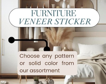 Adesivo personalizado para folheado de móveis | Decalque autoadesivo à prova d'água para armários e revestimento de móveis