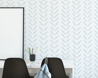 Nursery Wallpaper for Kids/boys, Removable Wallpaper, Arctic Herringbone Peel and Stick Wall Sticker, Self-Adhesive Bedroom Wallpaper NW656