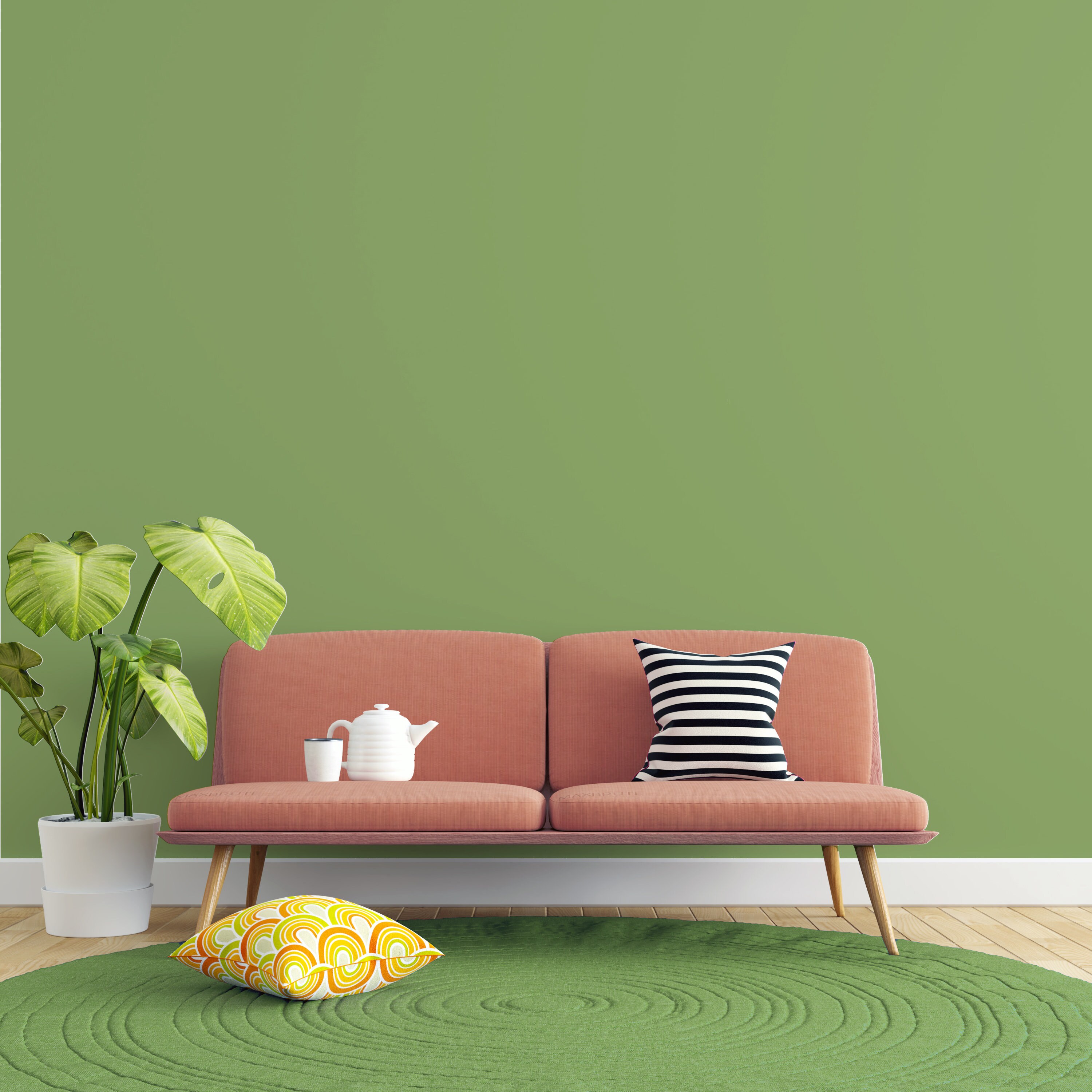 Peel And Stick Wallpaper Soft Green solid color Home Decor Etsy