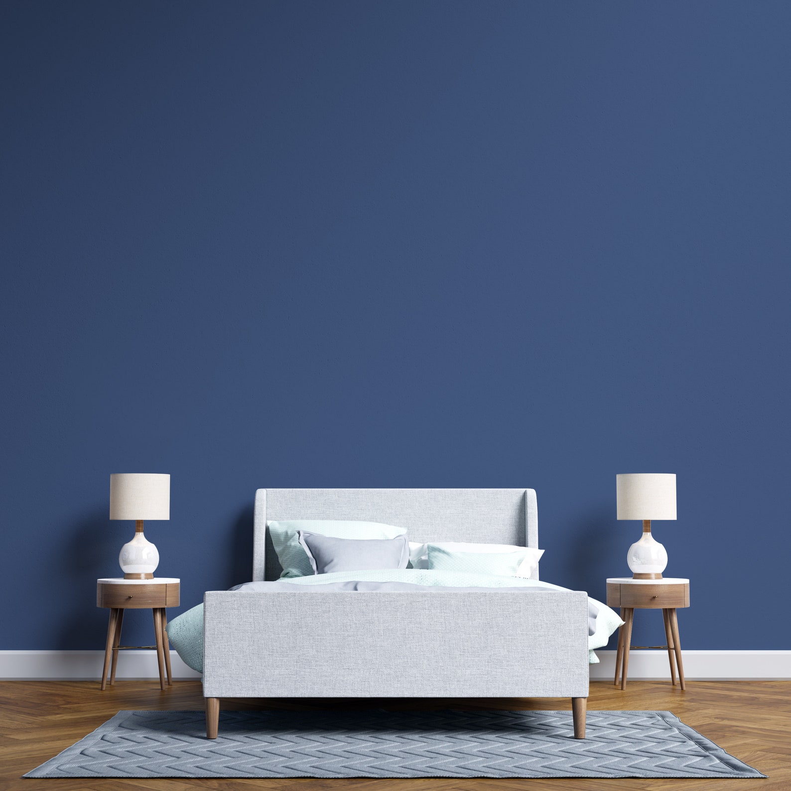 Peel and Stick Wallpaper Blue Solid Color Wallpaper for Home Etsy