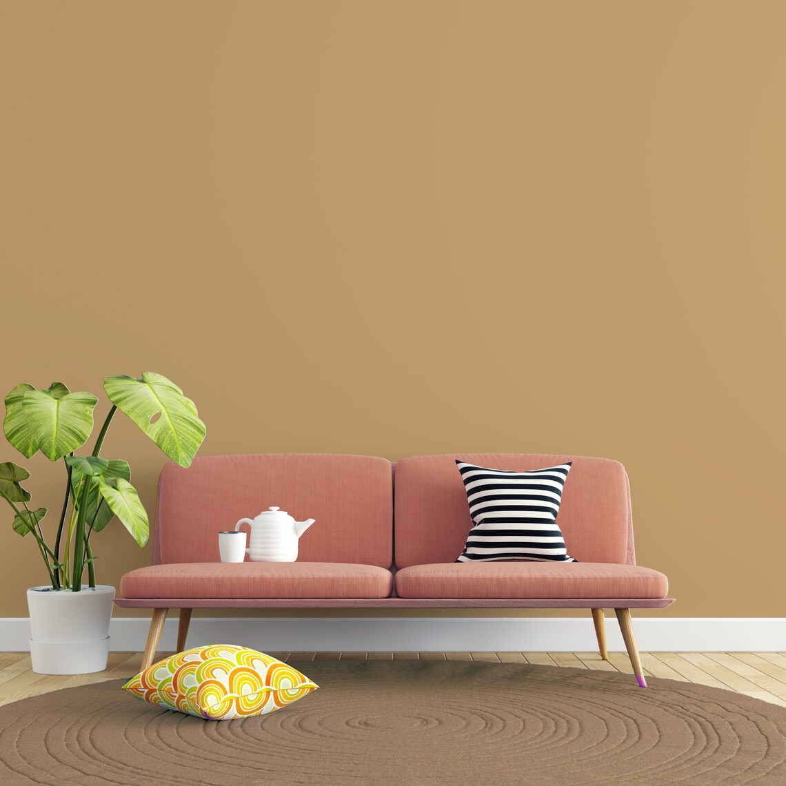 Peel And Stick Wallpaper Beige solid color Wallpaper Home | Etsy