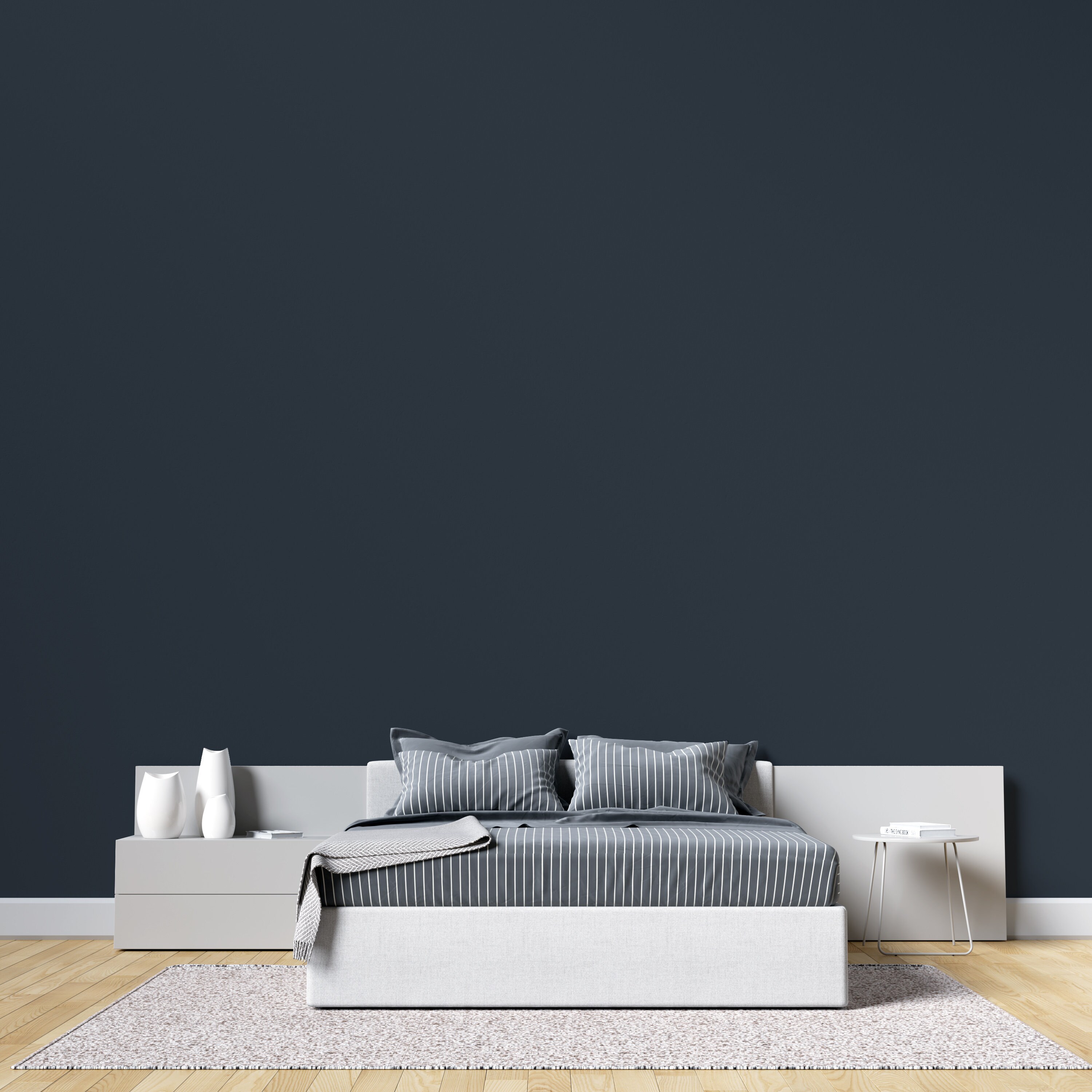 Peel and Stick Wallpaper Dark Gray Solid Color Home Decor Etsy