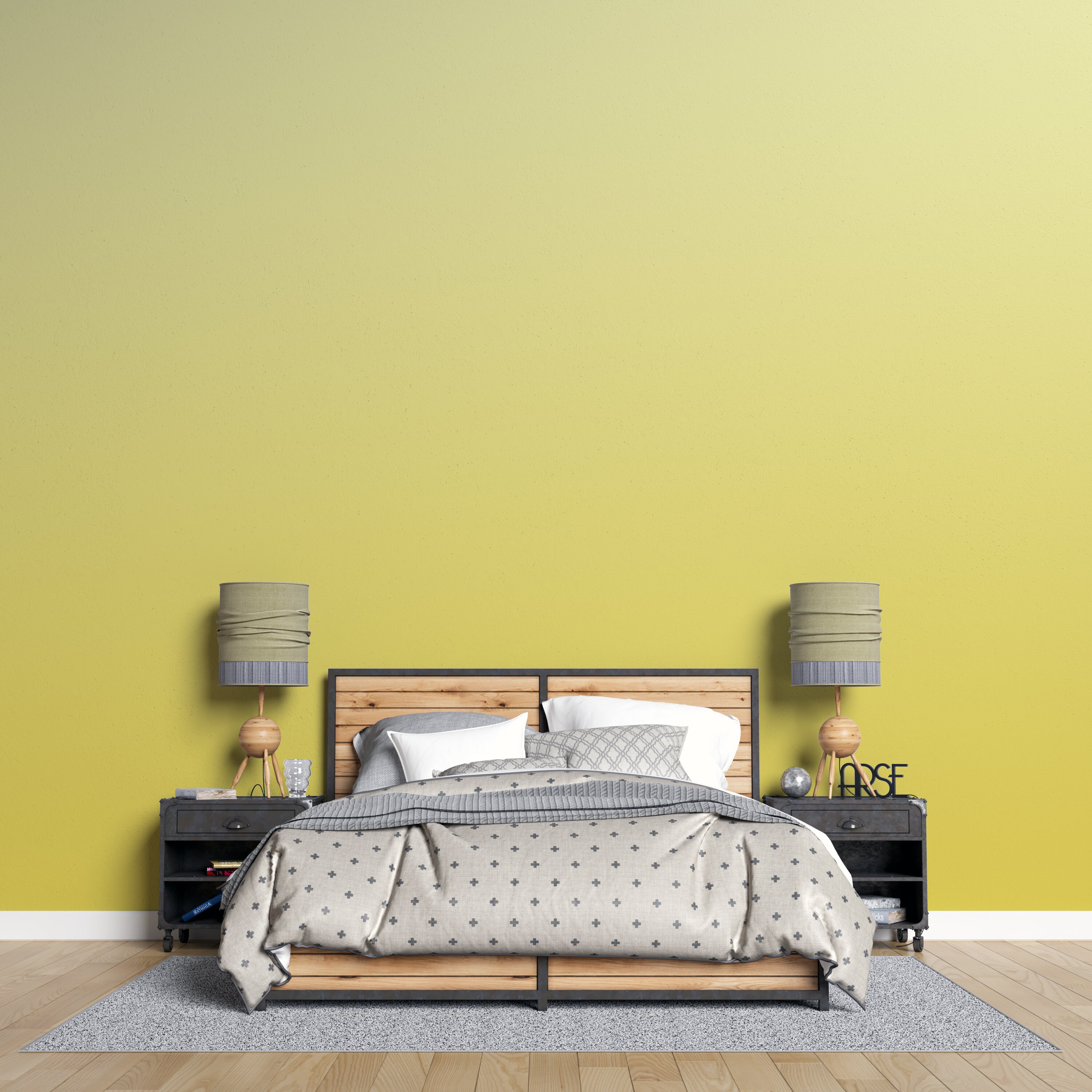 Peel and Stick Wallpaper Soft Yellow Gradient Yellow Ombre Etsy