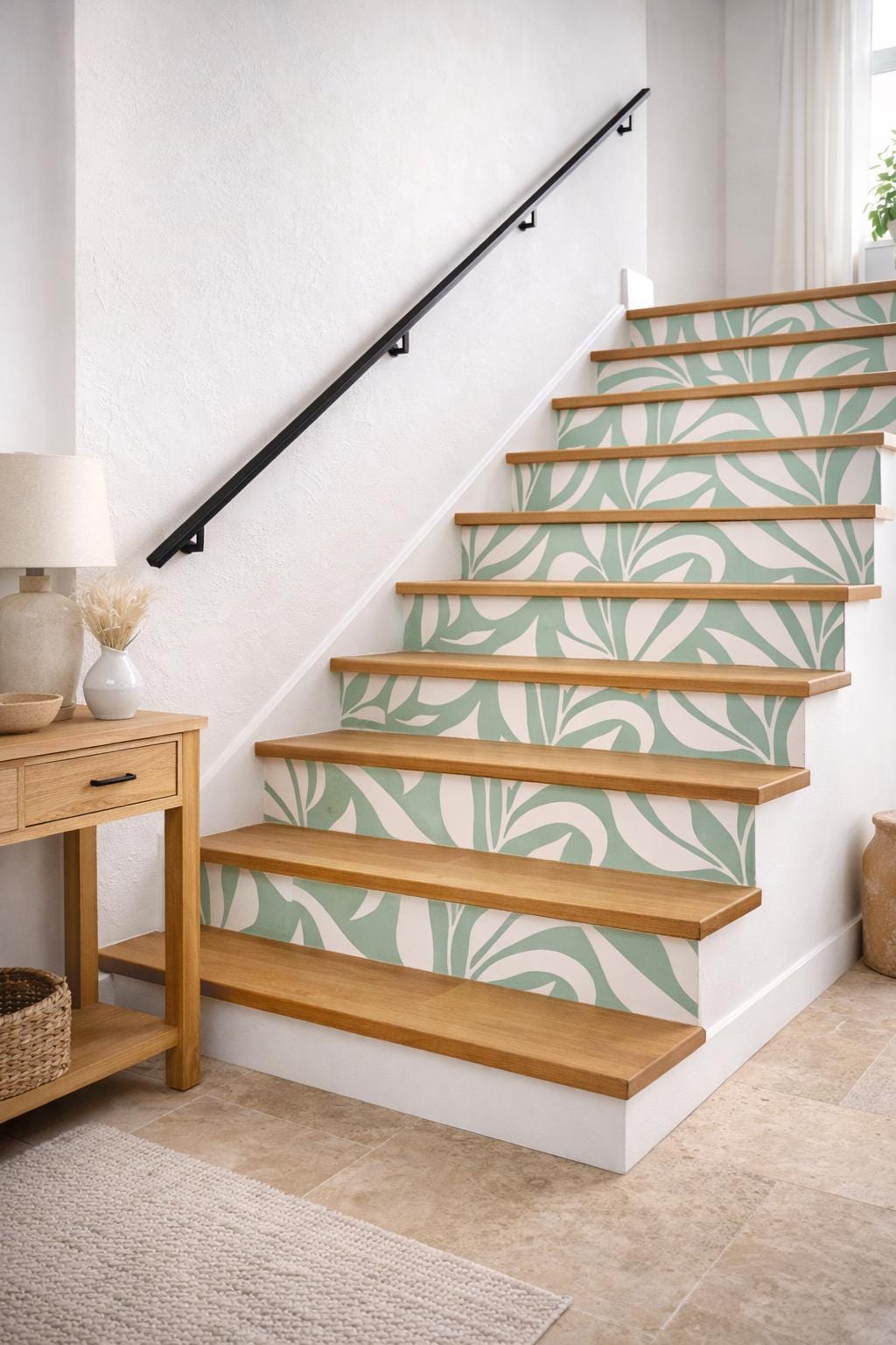 Green Boho Stair Risers Set of 12 Peel and Stick Removable Decals - Etsy