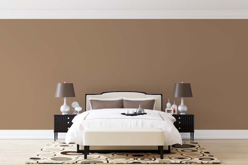 Peel and Stick Wallpaper Light Brown Solid Color Home Decor Etsy