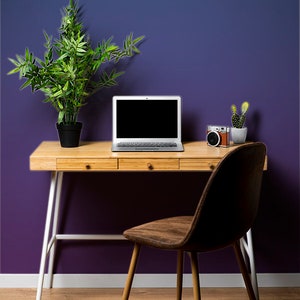 Peel-and-stick behang met kleurverloop paars / verwijderbare muurschildering ombre violet voor slaapkamer of tienerkamer / zelfklevend