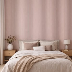 Papel pintado autoadhesivo con paneles acanalados rosas – Decoración de pared con listones verticales en tono ruborizado