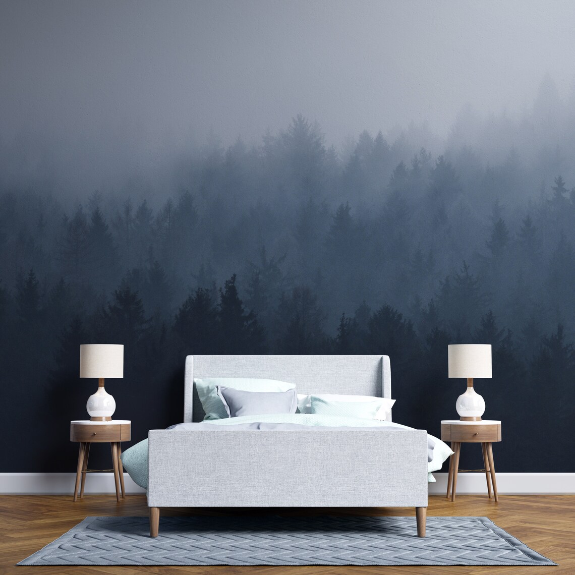 Peel and Stick Mural With a Forest View Nature Wallpaper Etsy UK